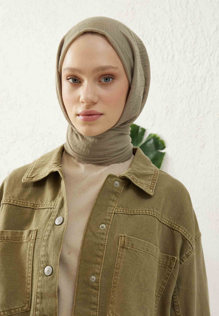 Crinkle Cotton Hijab Soil