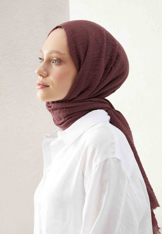 Crinkle Hijab Damson Purple
