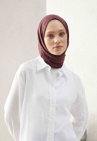 Crinkle Hijab Damson Purple