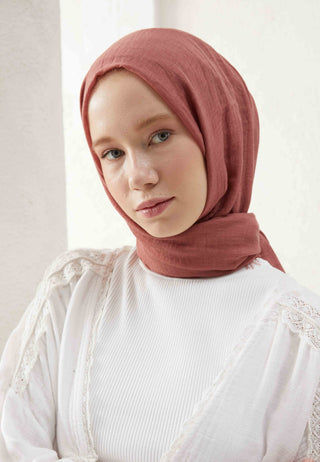 Crinkled Hijab Rose Pink