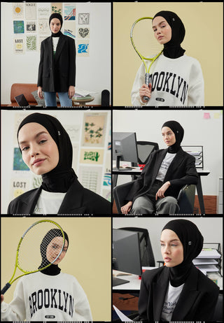 Athletic Hijab Si̇yah