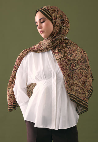 EMERALD DESEN ŞAL SÜTLÜ KAHVE