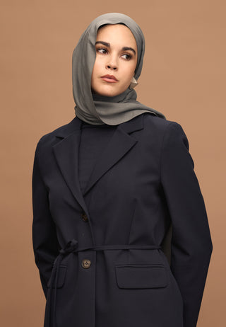 Rami Viscose Hijab Smoke Gray