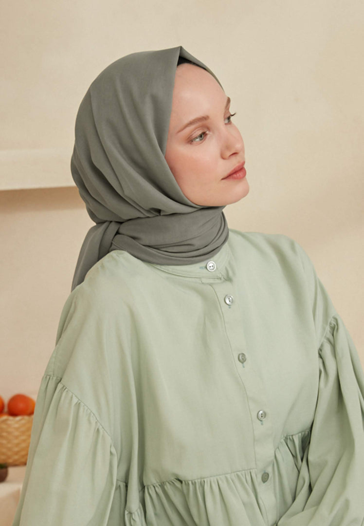 Thin Cotton Voile Hijab Pastel Green