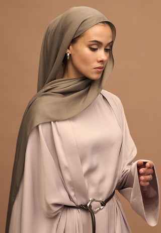 Rami Viscose Hijab Dark Taupe