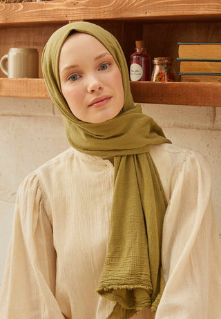 Organic Cotton Hijab Khaki