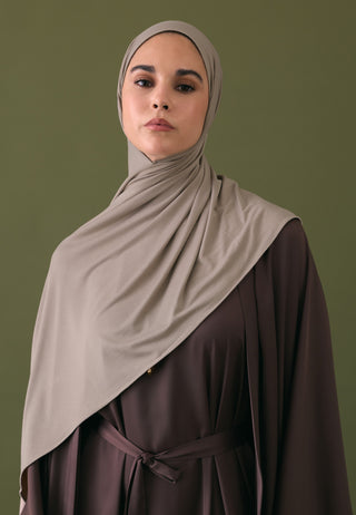 Bamboo Jersey Hijab Taupe