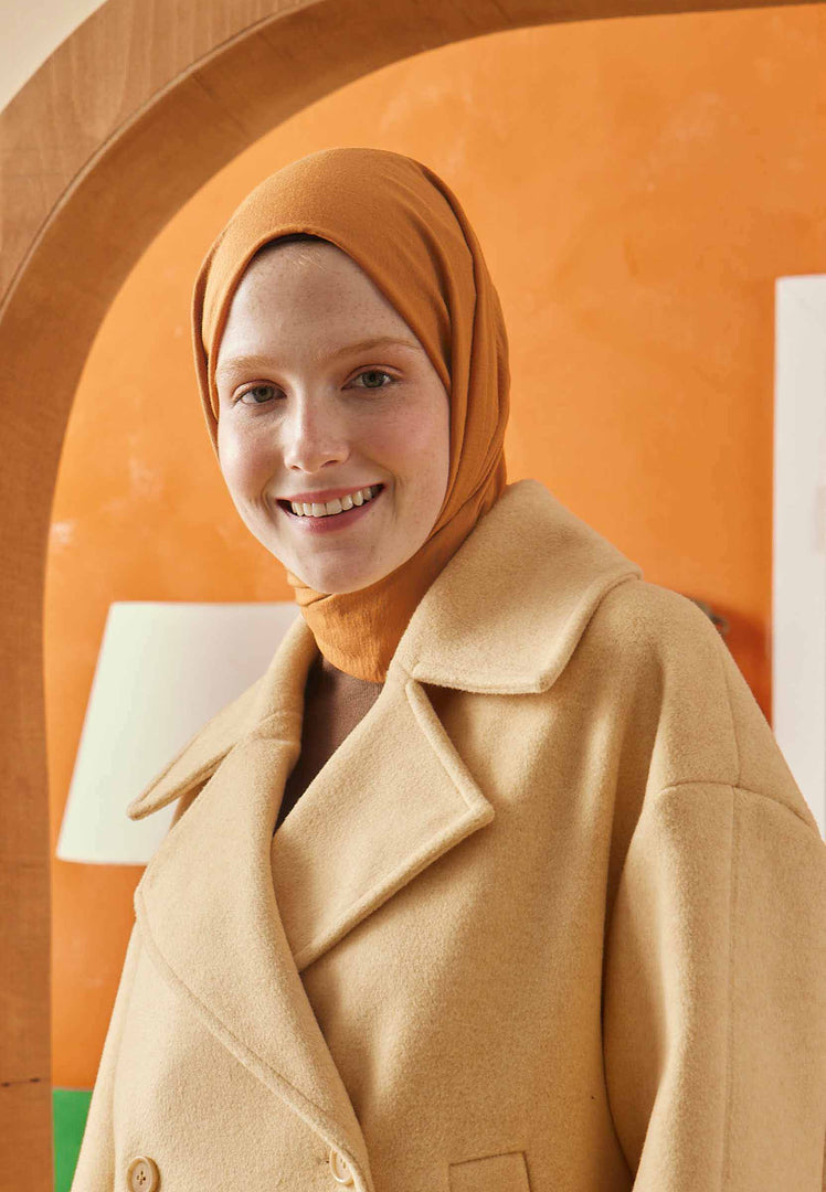 Cotton Crash Hijab Pastel Orange