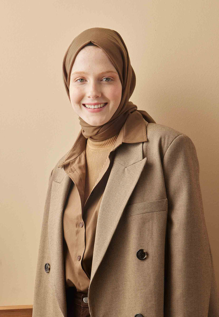Cotton Crash Hijab Chocolate Brown