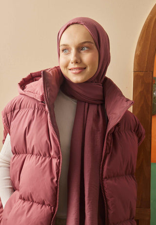 Cotton Crinkle Hijab Rose Pink