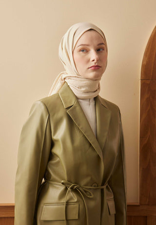 Cotton Crinkle Hijab Cream