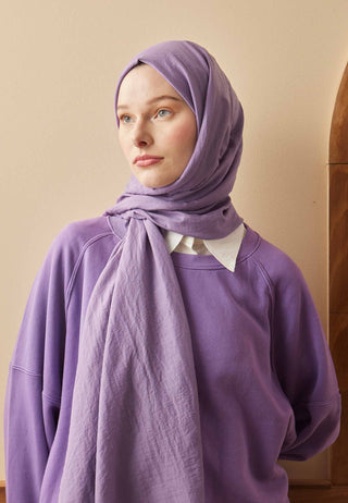 Cotton Crinkle Hijab Lavender