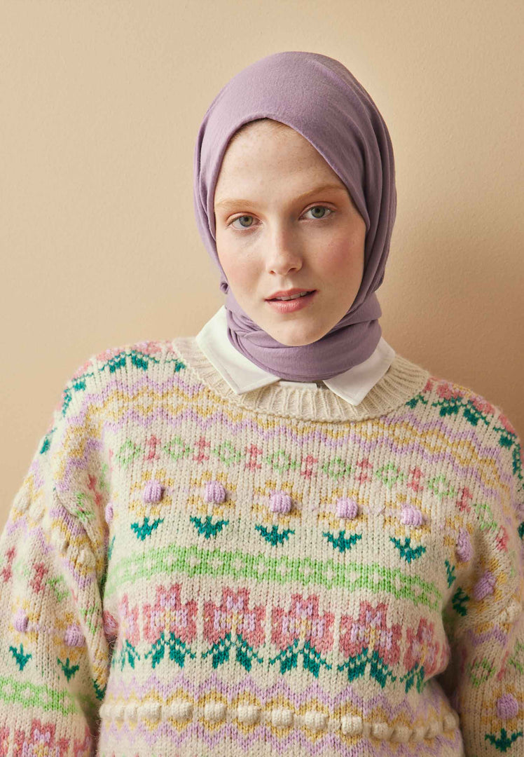Cotton Crash Hijab Pastel Lilac