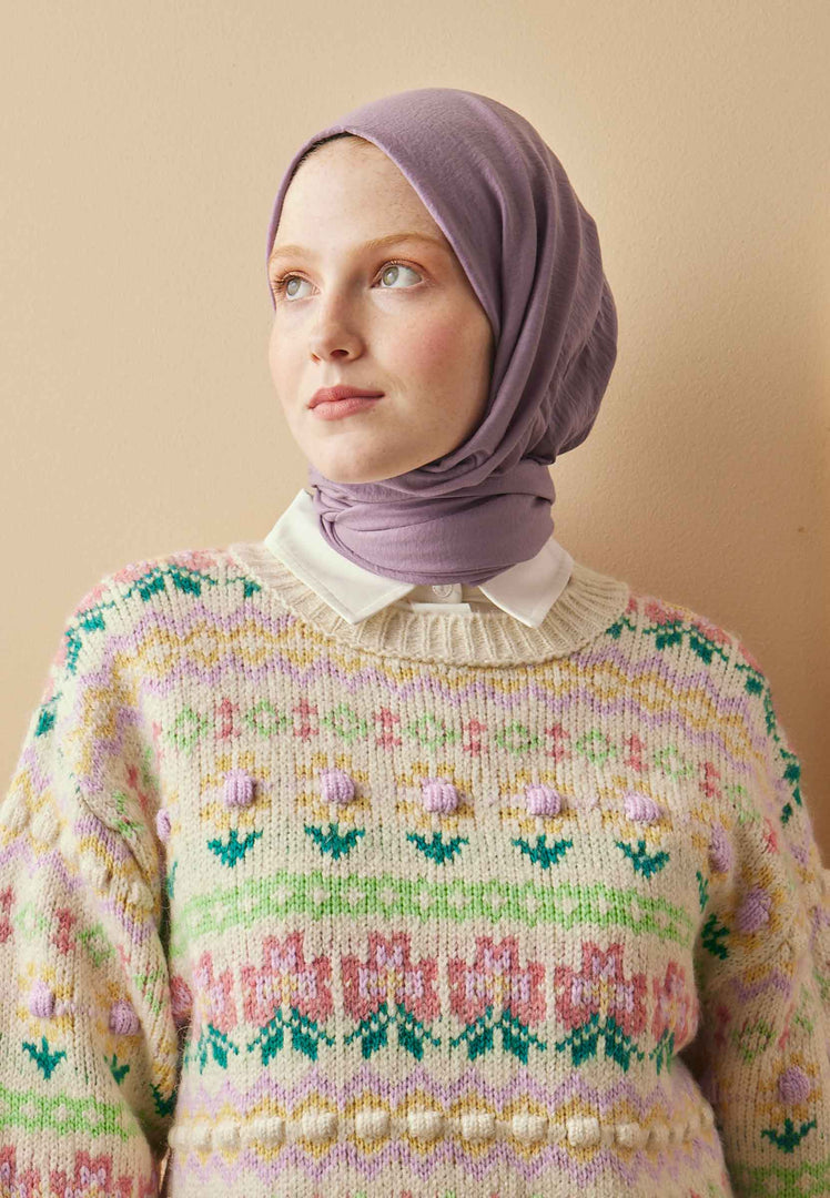 Cotton Crash Hijab Pastel Lilac