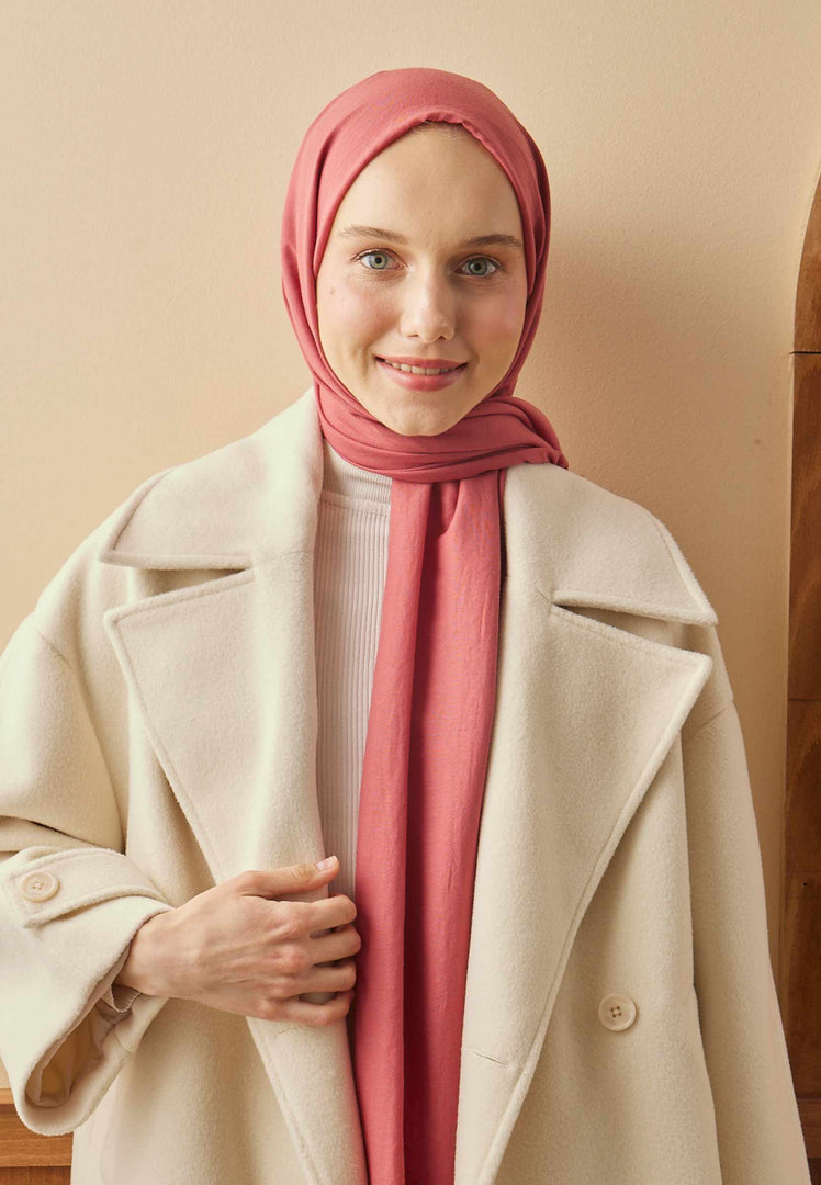 Cotton Crash Hijab Rose