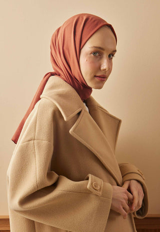 Cotton Crinkle Hijab Peach