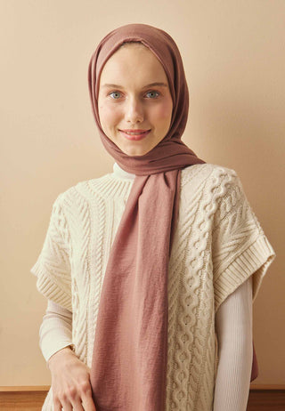 Cotton Crinkle Hijab Cinnamon Bark