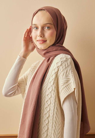 Cotton Crinkle Hijab Cinnamon Bark