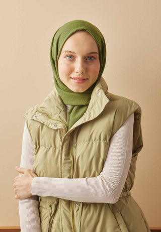 Cotton Crinkle Hijab Olive