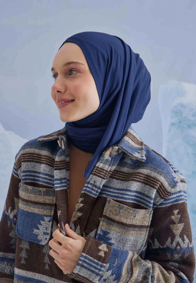 Jersey Hijab Dark Blue