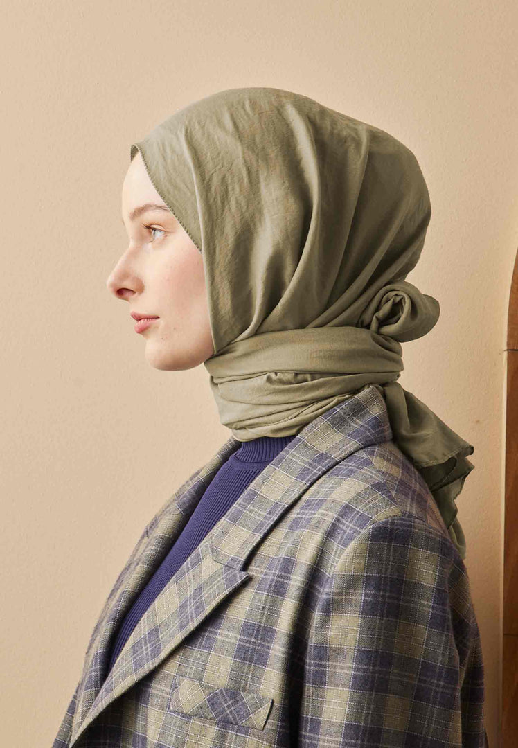 Cotton Crash Hijab Sage