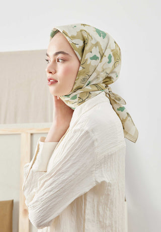 MULTI FLOWER DESEN PAMUK İPEK EŞARP ADAÇAYI