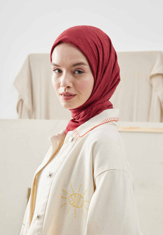 BAMBU EŞARP AÇIK BORDO