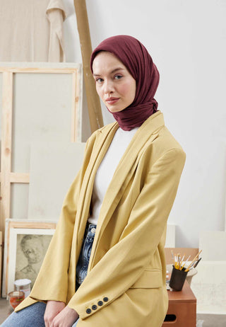 BAMBU EŞARP KOYU BORDO