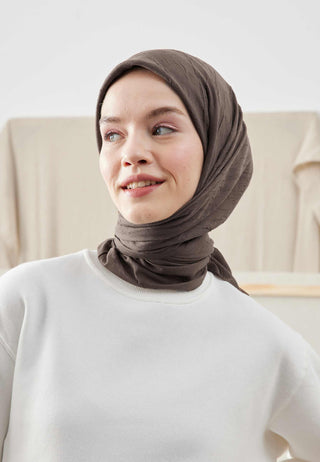 BAMBU EŞARP KÜLLÜ KAHVE