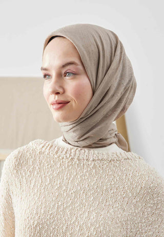 BAMBU EŞARP NATUREL BEJ