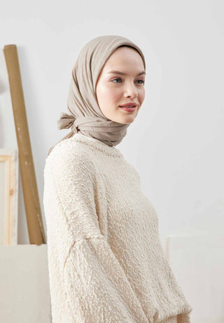 BAMBU EŞARP NATUREL BEJ