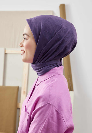 Bamboo Scarf Eggplant Purple