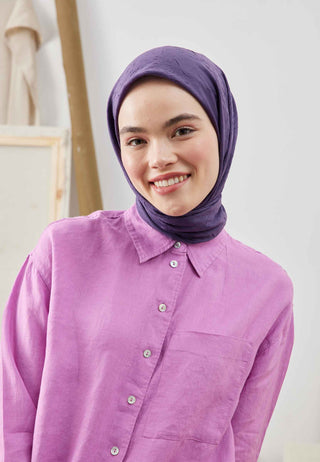 Bamboo Scarf Eggplant Purple