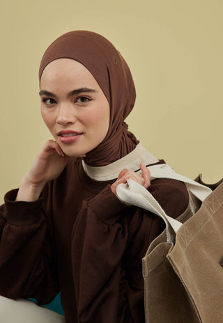 Athletic Hijab Deep Brown