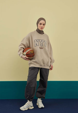 ATHLETIC HIJAB TOZLU KAHVE