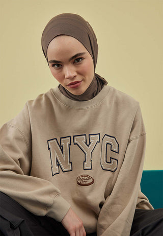 ATHLETIC HIJAB TOZLU KAHVE