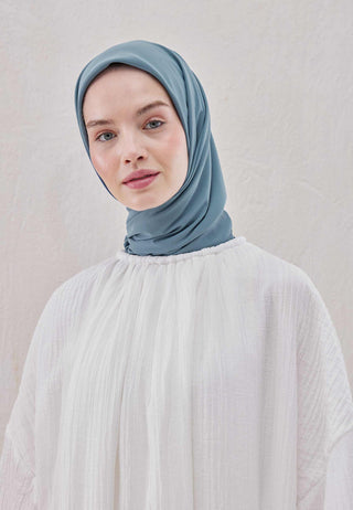 MEDİNE İPEĞİ EŞARP GÖK MAVİ