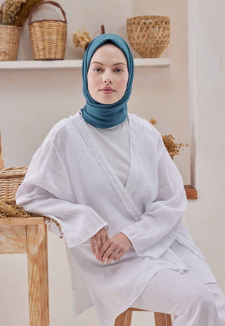 MEDİNE İPEĞİ EŞARP KOYU MAVİ