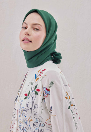 MEDİNE İPEĞİ EŞARP KOYU YEŞİL