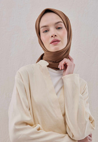 MEDİNE İPEĞİ EŞARP SOFT KAHVE