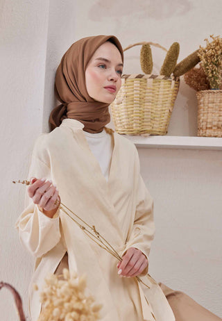 MEDİNE İPEĞİ EŞARP SOFT KAHVE