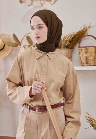 Bamboo Hijab Chocolate Brown