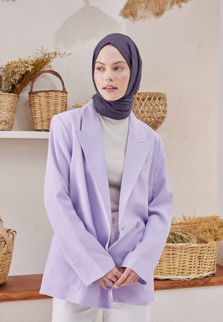 Bamboo Hijab Eggplant Purple