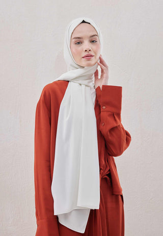 MEDİNE İPEĞİ ŞAL KIRIK BEYAZ