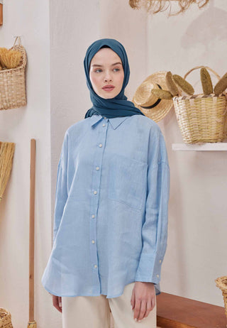 MEDİNE İPEĞİ ŞAL KOYU MAVİ