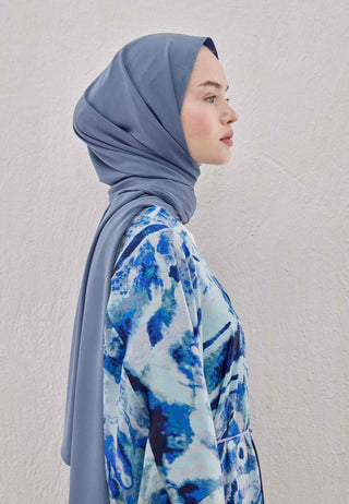MEDİNE İPEĞİ ŞAL MAVİ-GRİ