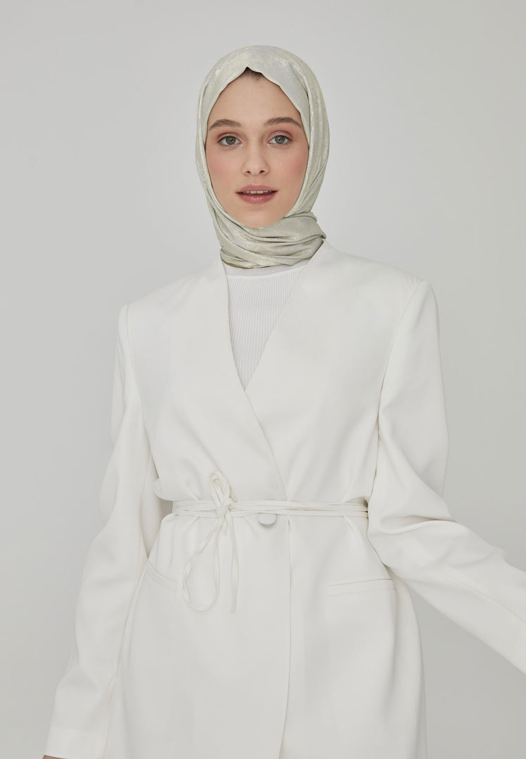 Luxury Shine Hijab White