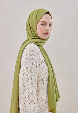 MEDİNE İPEĞİ ŞAL ZEYTİN YEŞİLİ