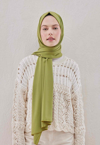 MEDİNE İPEĞİ ŞAL ZEYTİN YEŞİLİ