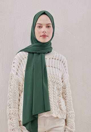 MEDİNE İPEĞİ ŞAL KOYU YEŞİL